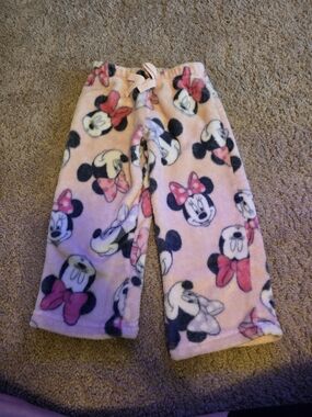 Disney Pink Minnie Mouse Fleece Pajama Bottoms